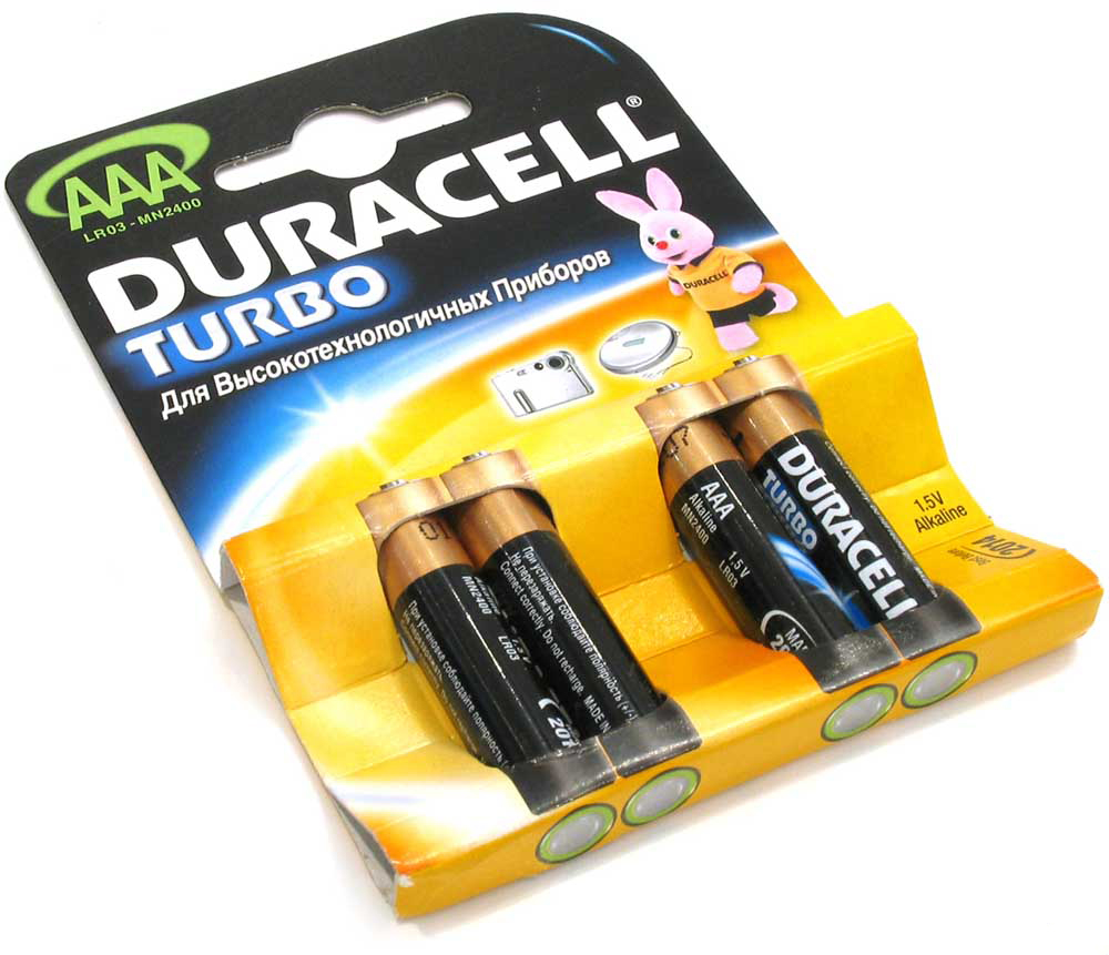 Батарейки мизинчик DURACELL TURBO AAА